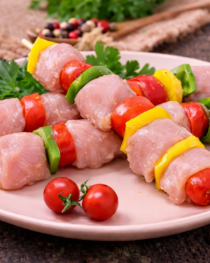 Brochette de dinde au poivron (prix au kg)